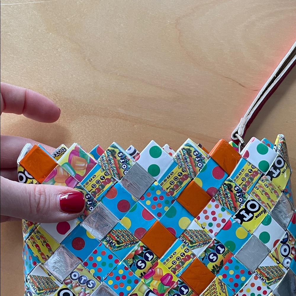 DOTS Upcycled Candy Wrapper Wristlet - Nahui Ollin - Picture 13 of 13